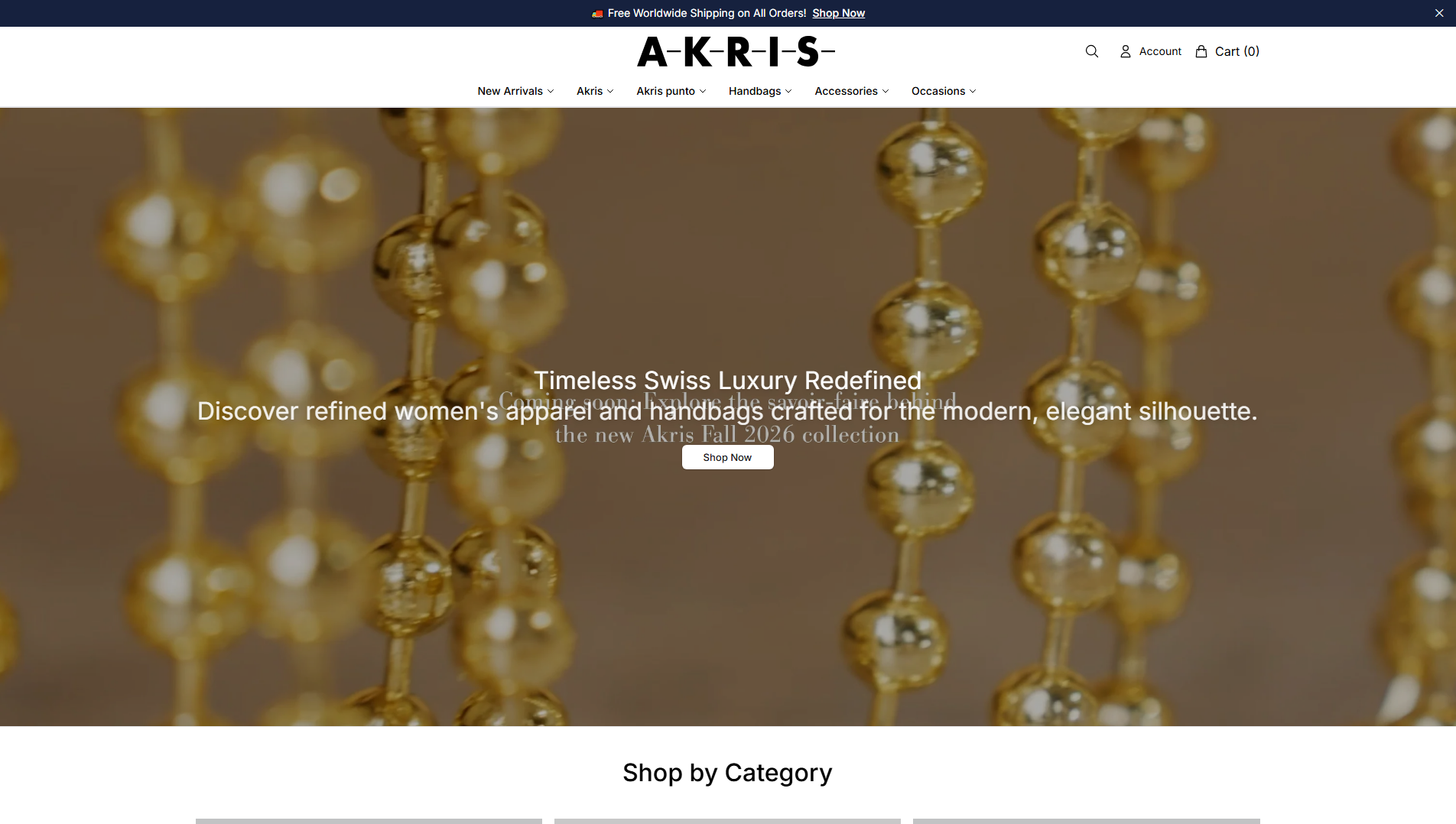 Stored capture of akriswear.shop