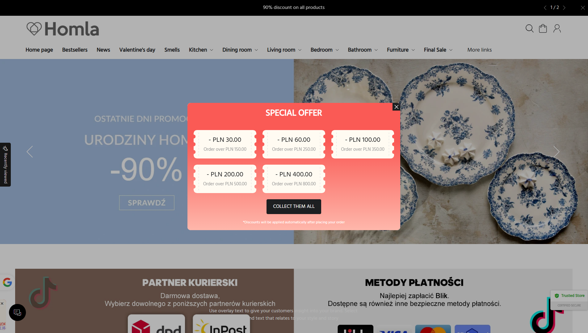Stored capture of discountpartship.com
