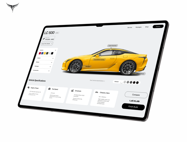 Vector Motors Luxury Automotive Dealership UI
