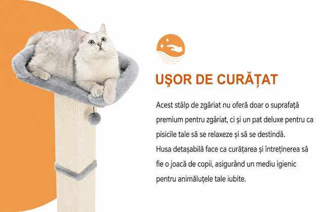Stalp de zgariat pentru pisici NextWave cu culcus - imagine 2