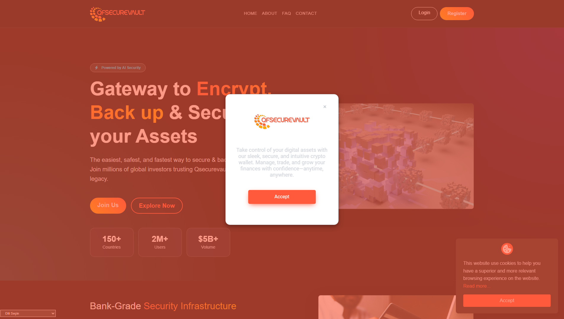 Stored screenshot of qfsecurevault.com