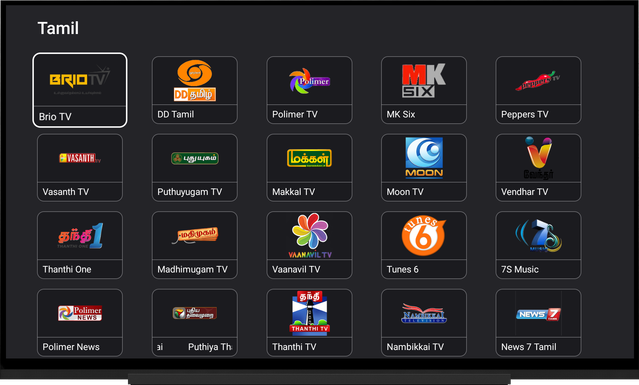 Tamil Streams app screenshot - Full-Page Language & Network Browsing
