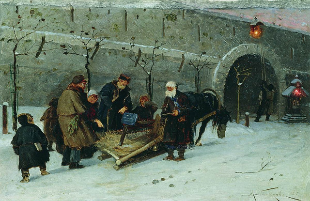 Сбор на погорелый храм в Москве 1885