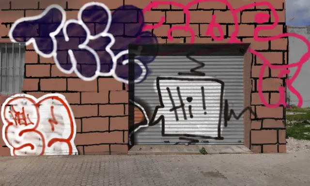 Graffiti artwork by Tkiz