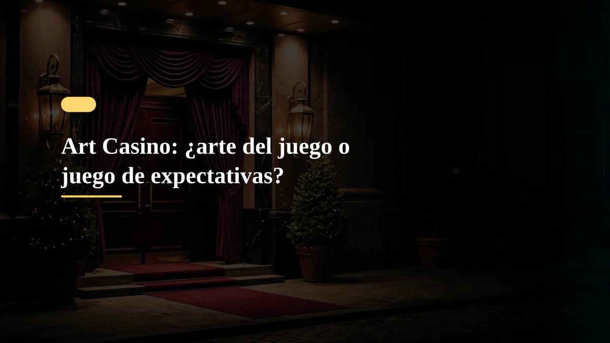 Art Casino: ¿arte del juego o juego de expectativas?