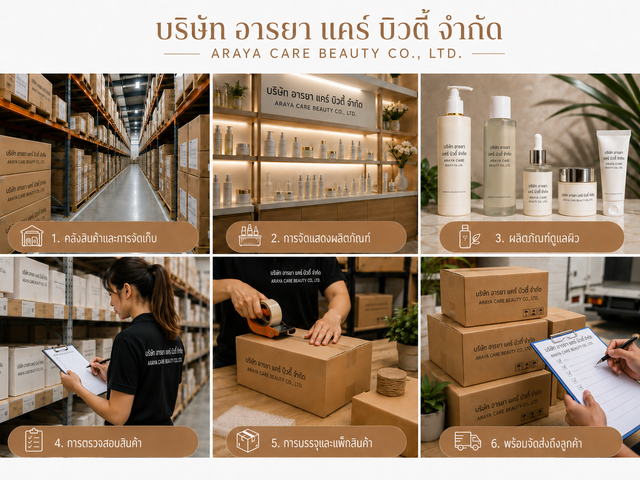 Beauty products inventory management, storage and distribution activities