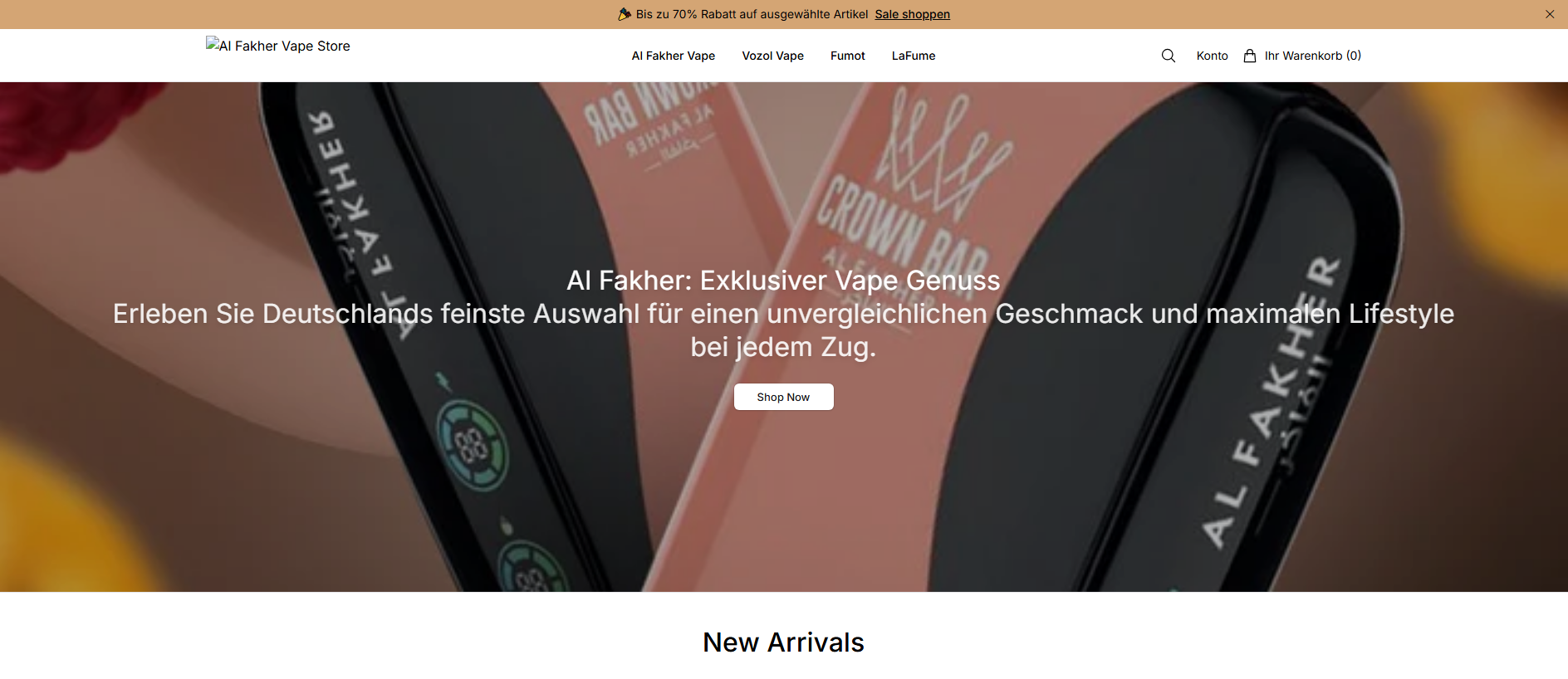 Stored capture of alfakherstore.shop