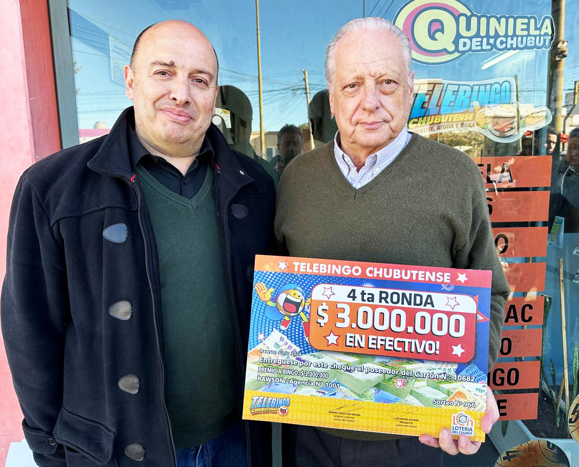 Una jubilada de Rawson ganó tres millones de pesos del Telebingo Chubutense