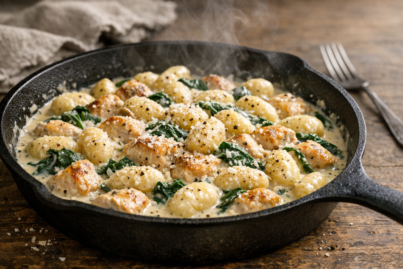 Creamy Chicken Gnocchi Skillet (One-Pan Dinner)