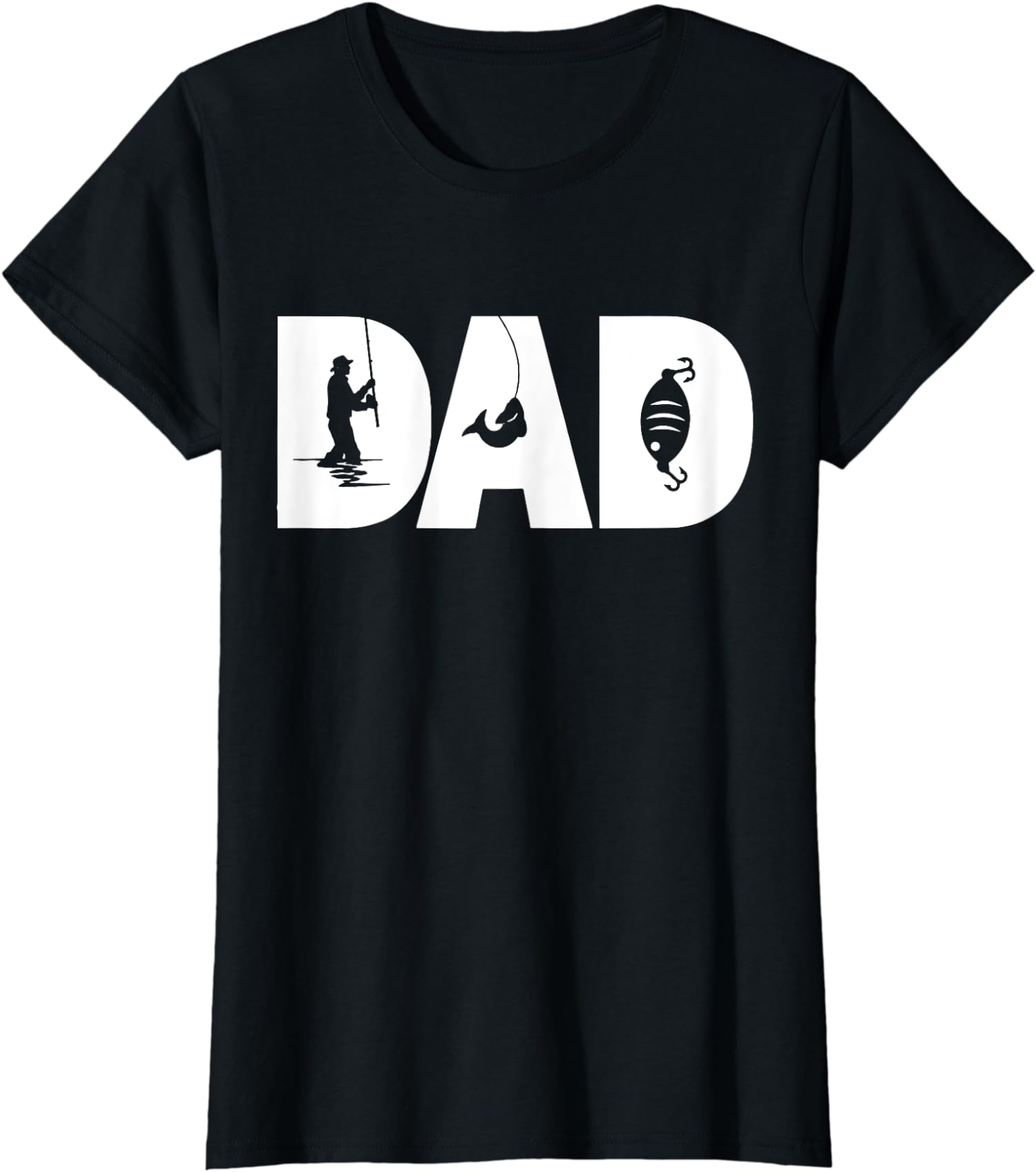 Fisherman Dad Fishing Daddy Father Fish Lover Ladies’ Crewneck T-Shirt