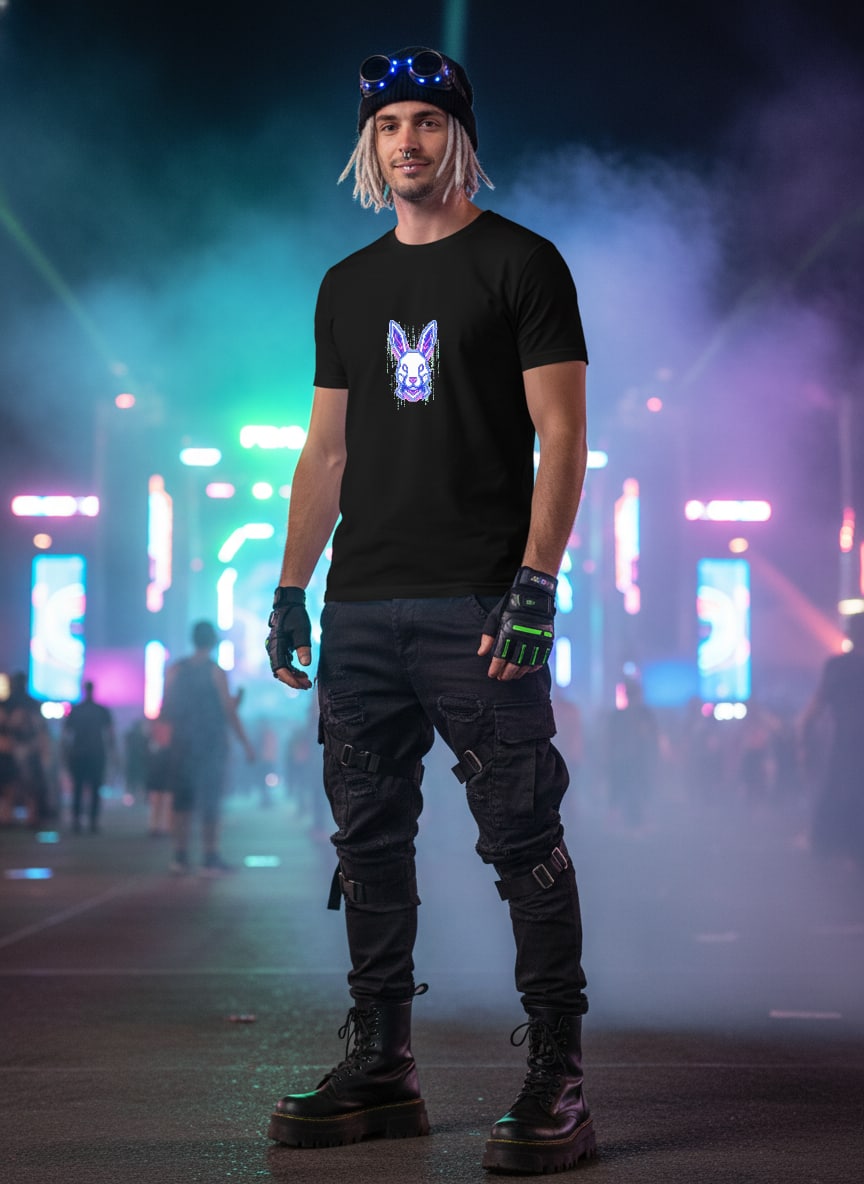 T-Shirt Festival Personnalisé - Edition Limitée - Dark Matrix - Aperçu porté