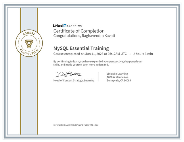 Certificate-Of-Completion-My-SQL-Essential-Training