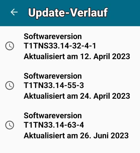 Update-Verlauf