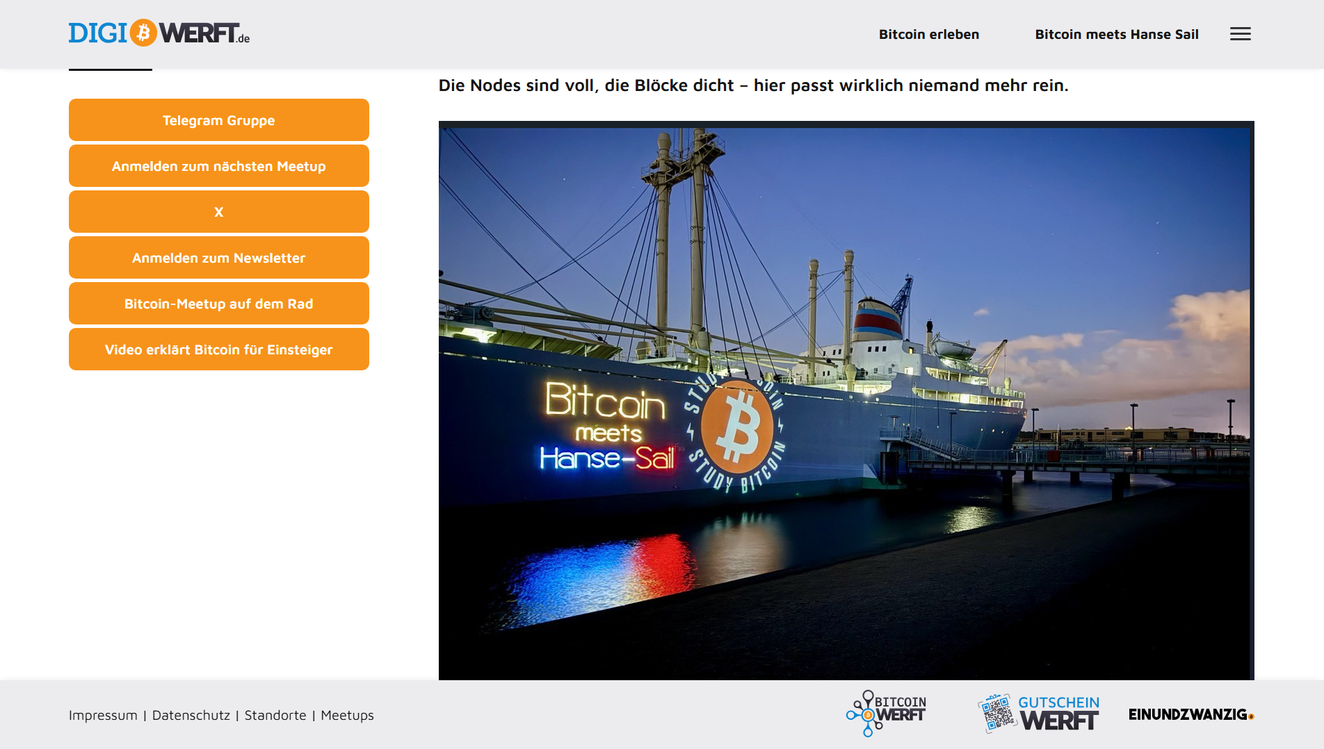 Forensic screenshot of bitcoin-treff.com showing the phishing page layout
