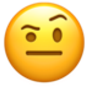 face-with-raised-eyebrow-1f928