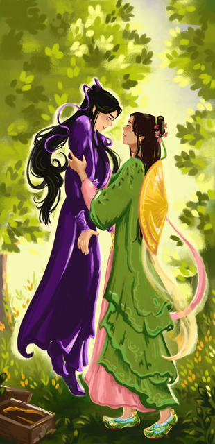 Yushi Huang holds Ling Wen up off the ground in delight