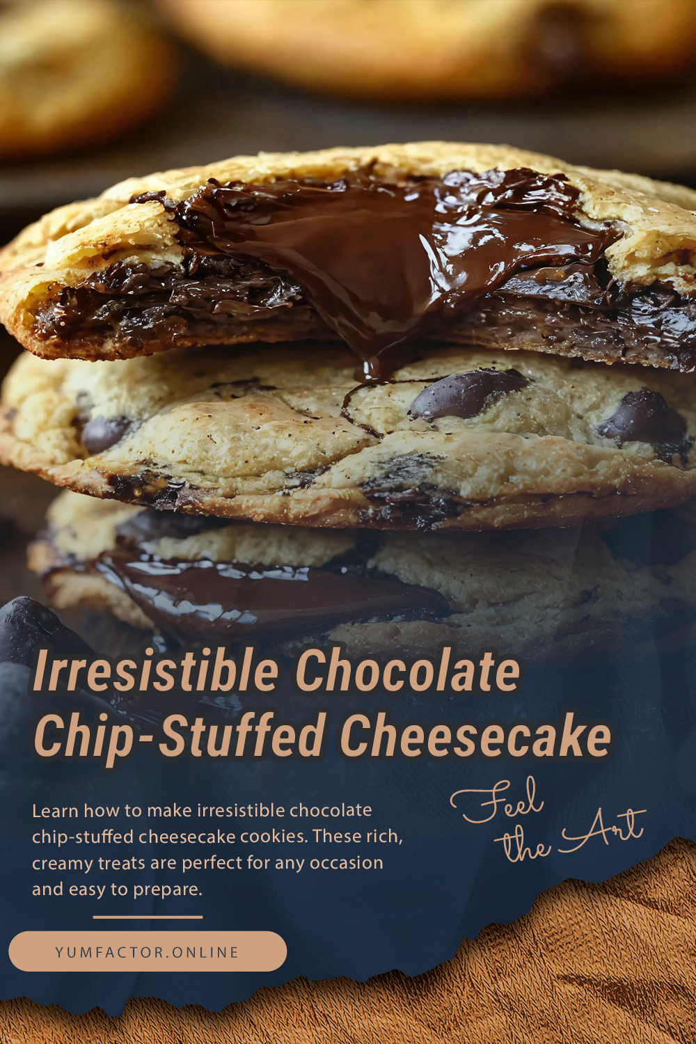 Irresistible Chocolate Chip-Stuffed Cheesecake Cookies