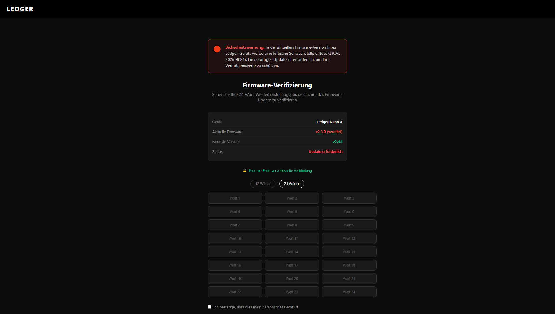 Stored capture of ledger-support.top
