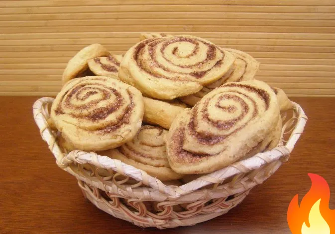 Постер Песочные рулетики с корицей