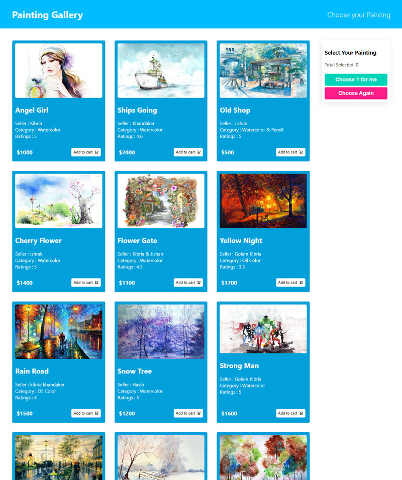 Painting Gallery project preview