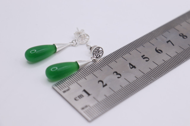 925 Silver Jade Earrings