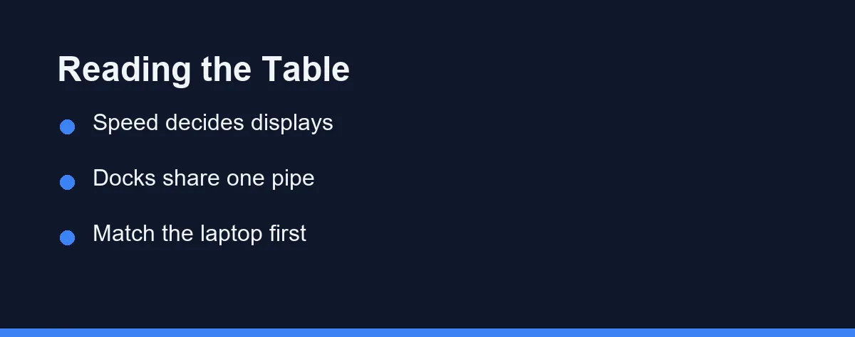 Reading the Table