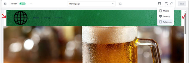 Fullscreen-view