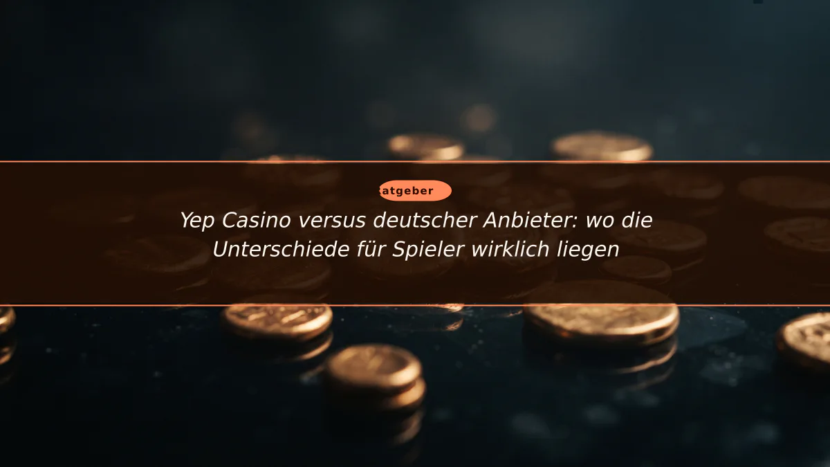 Yep Casino versus deutscher Anbieter: wo die Unterschiede für Spieler wirklich liegen