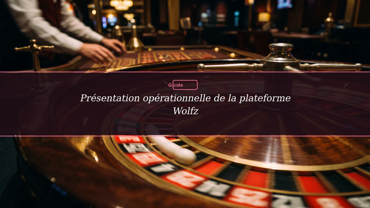 Présentation opérationnelle de la plateforme Wolfz
