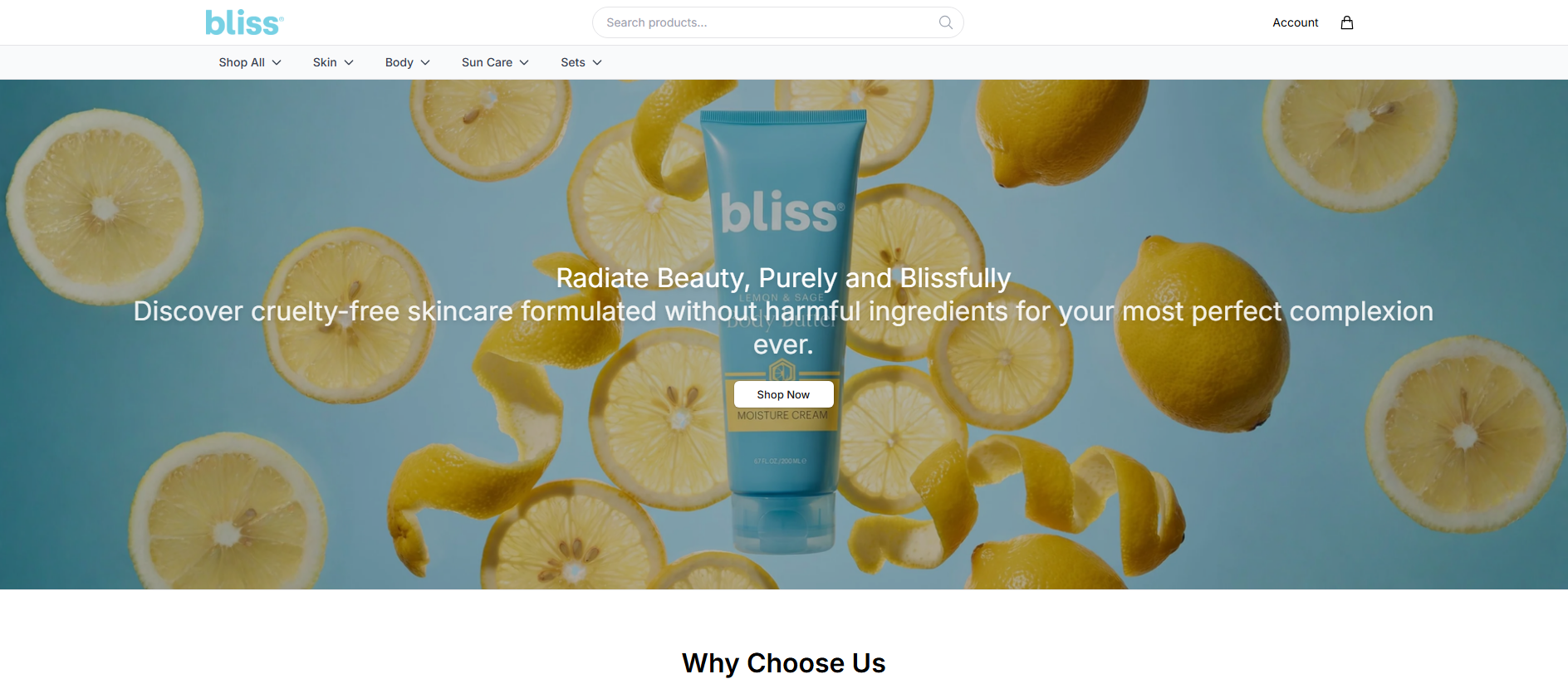 Stored capture of blissworldbeauty.shop
