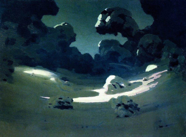 Пятна лунного света в лесу Зима 1898 1908