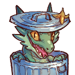 A Thorntail hiding in a trash can