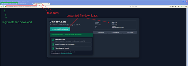 Fake download