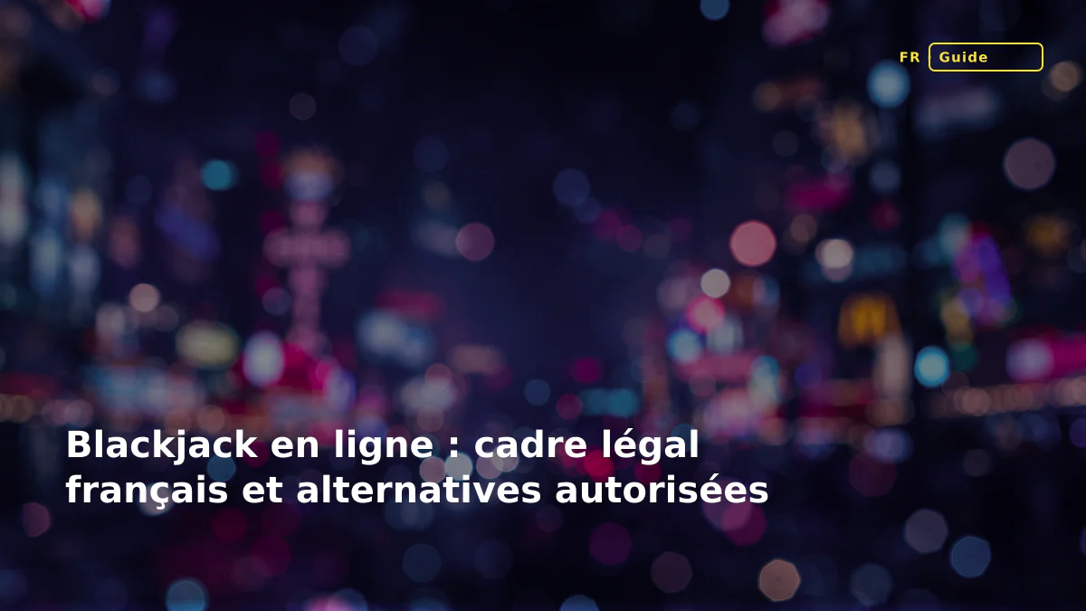Blackjack en ligne : cadre légal français et alternatives autorisées