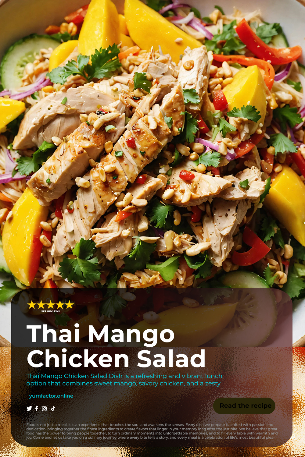 Thai Mango Chicken Salad Dish