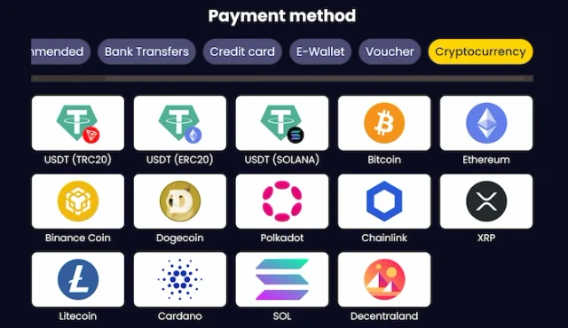Bank transfer casino payment options