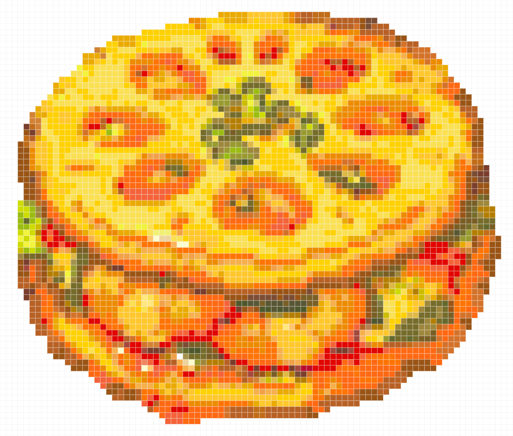 Cute Pepperoni Pizza Pixel Art Perler Bead Pattern
