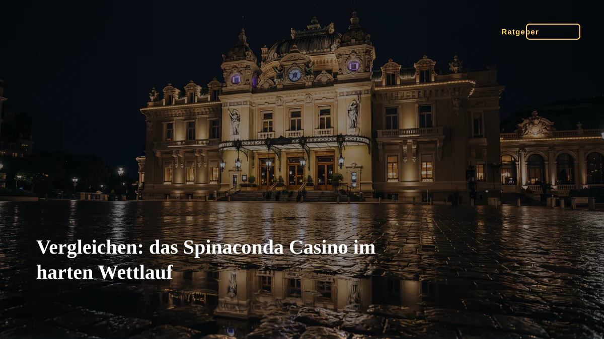 Vergleichen: das Spinaconda Casino im harten Wettlauf
