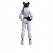 小猪女侠背面。