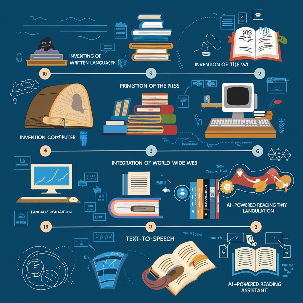Diagram showing the evolution of reading with AI tools.