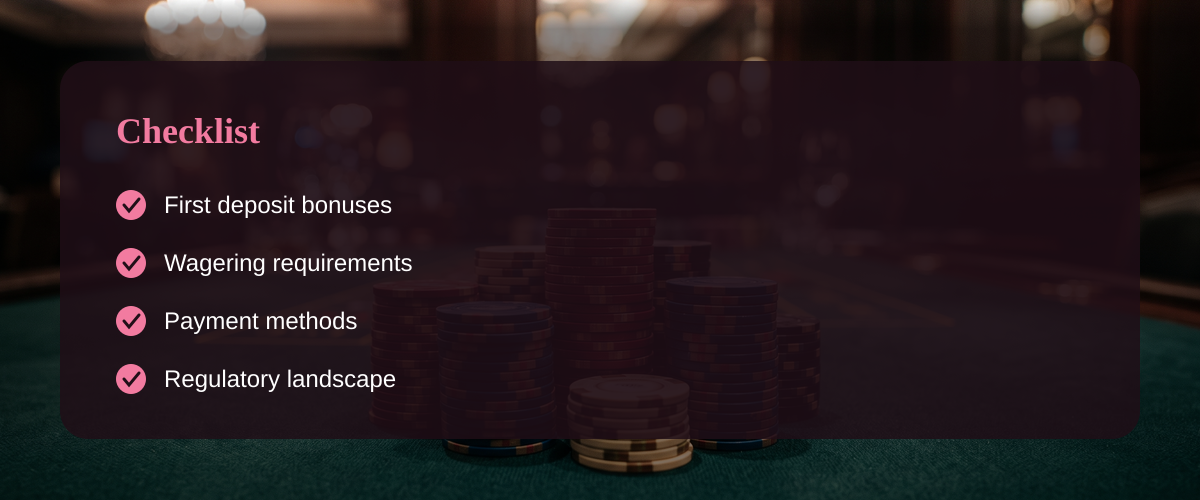 Best first deposit bonus casino UK — Checklist