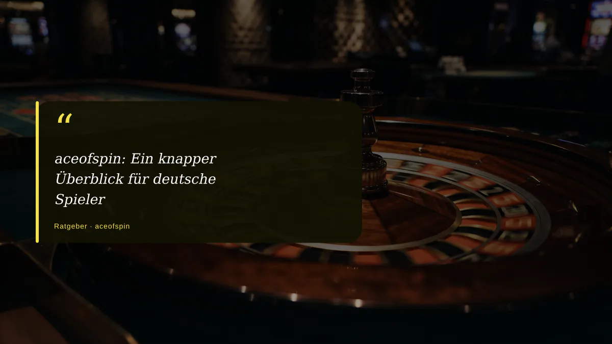 aceofspin: Ein knapper Überblick für deutsche Spieler