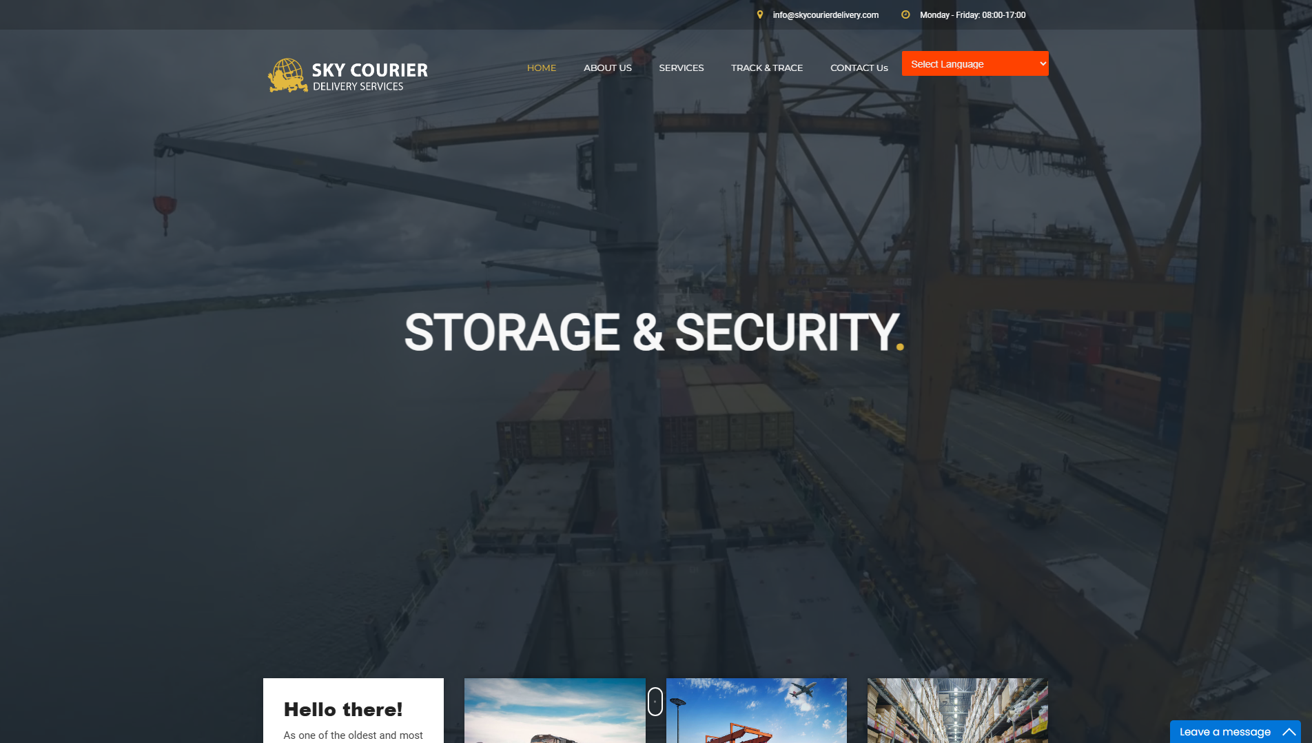Stored capture of skycourierdelivery.com