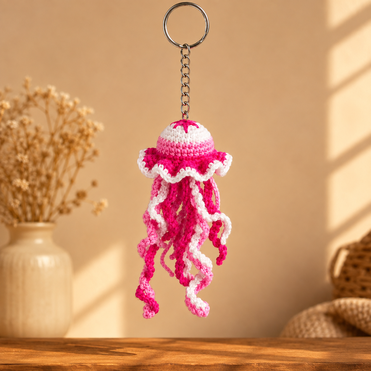Jellyfish keychain 