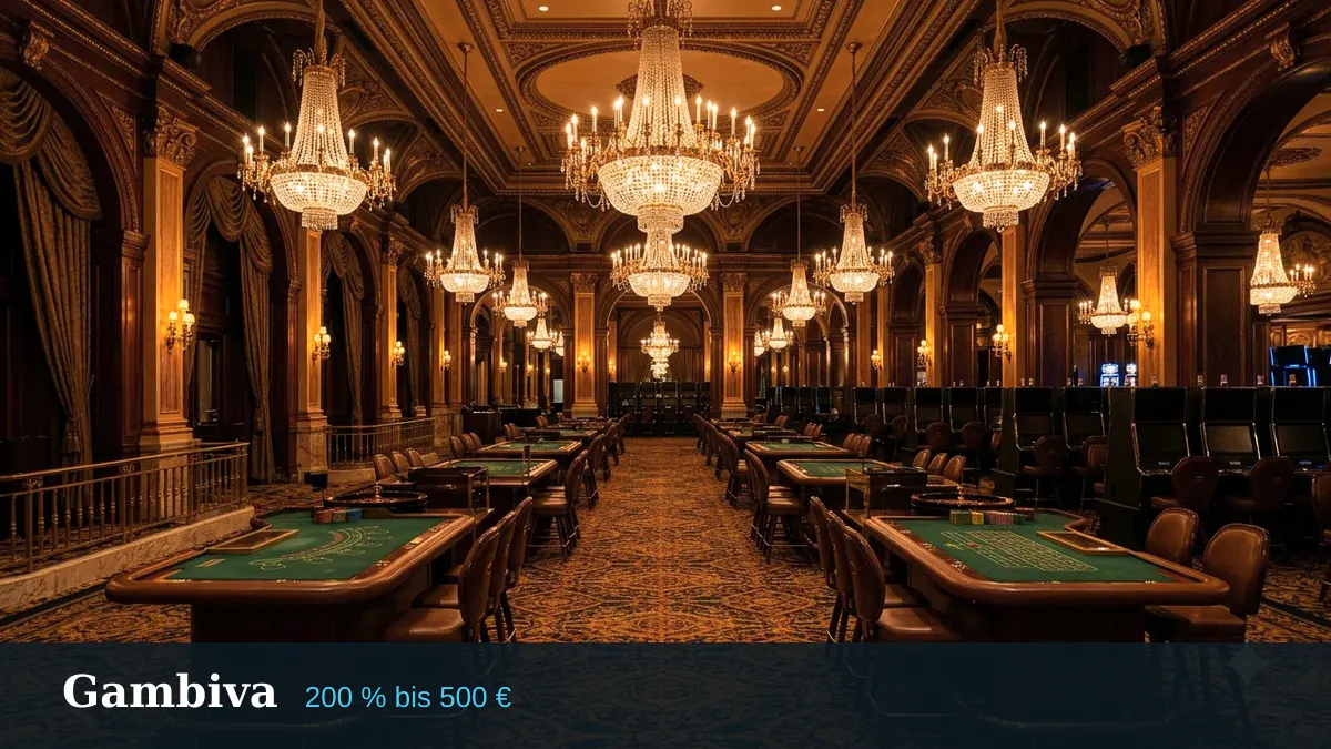 Gambiva Casino — Willkommensbonus 200 % bis 500 €, Zahlungen: Visa, Mastercard, Skrill, Neteller, Klarna