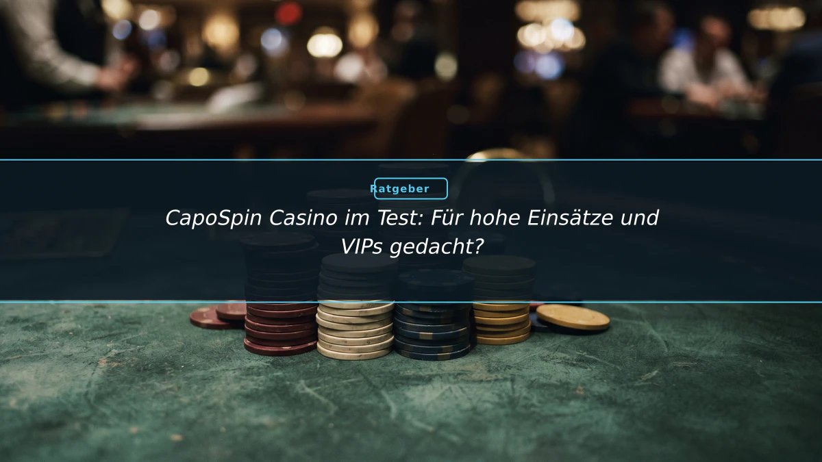 CapoSpin Casino im Test: Für hohe Einsätze und VIPs gedacht?