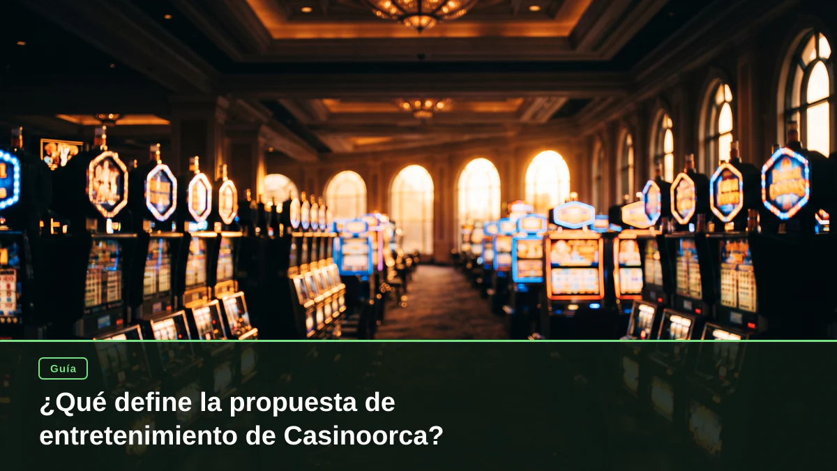 ¿Qué define la propuesta de entretenimiento de Casinoorca?