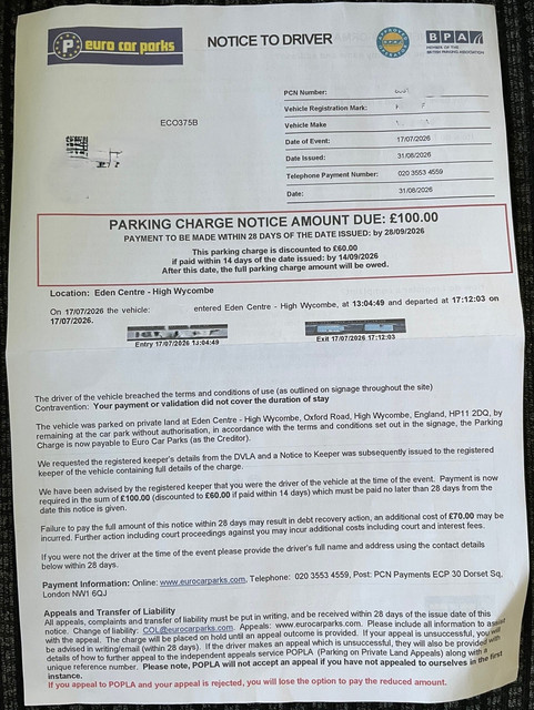 Notice to Driver 1