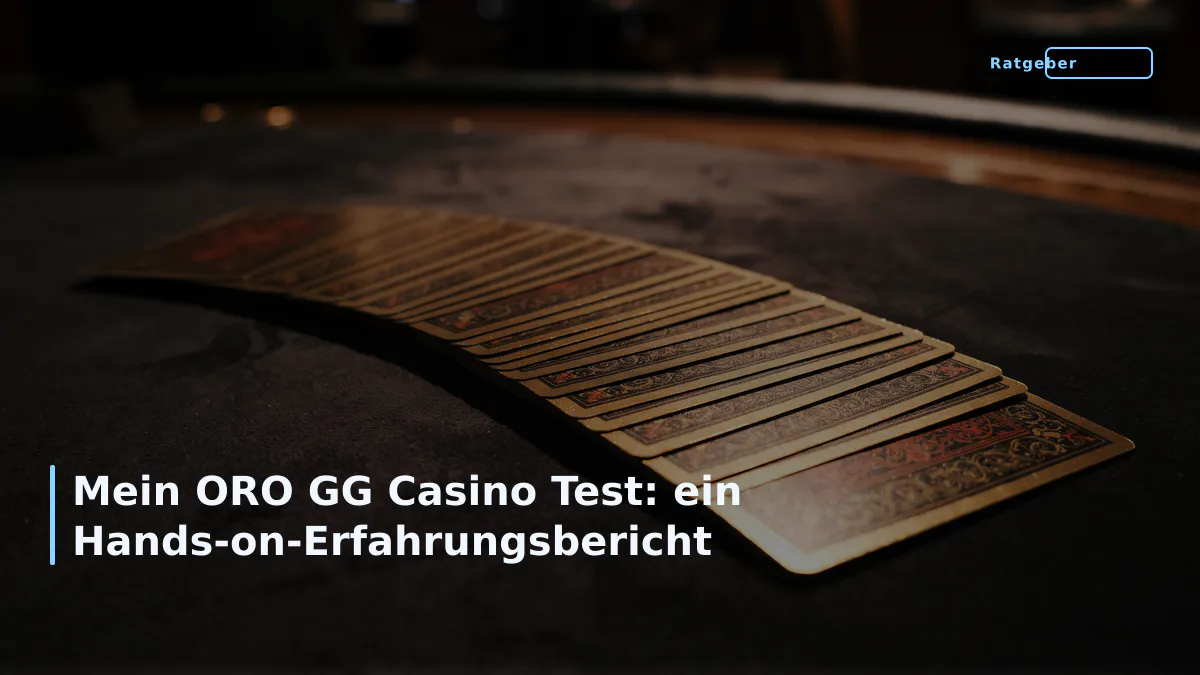 Mein ORO GG Casino Test: ein Hands-on-Erfahrungsbericht