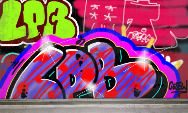 Graffiti artwork by LPBER